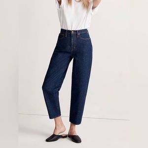 NWT Madewell Balloon Wide Leg Jeans in Mapleside Wash (dark wash) in size 23